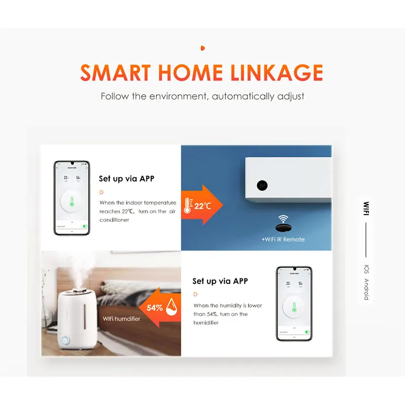 Smart Home Zigbee Temperature Humidity Sensor Detector Ewelink Hub App Real Time Notification Work With Alexa Google Smartthings