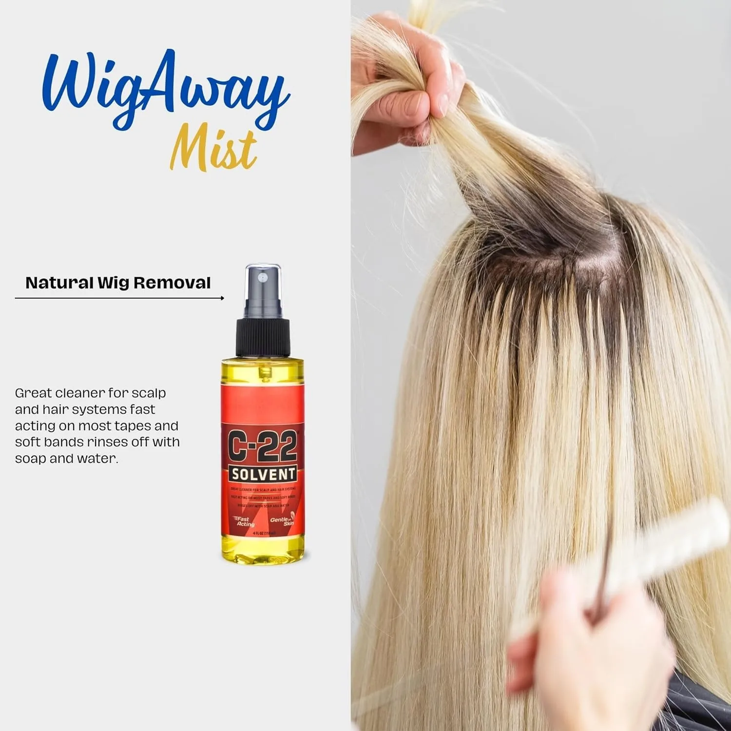 Wholesale Adhesive Solvent Remover Extreme Strong Hold Glue for Toupee 118ml Human Hair Wigs Spray With Brush