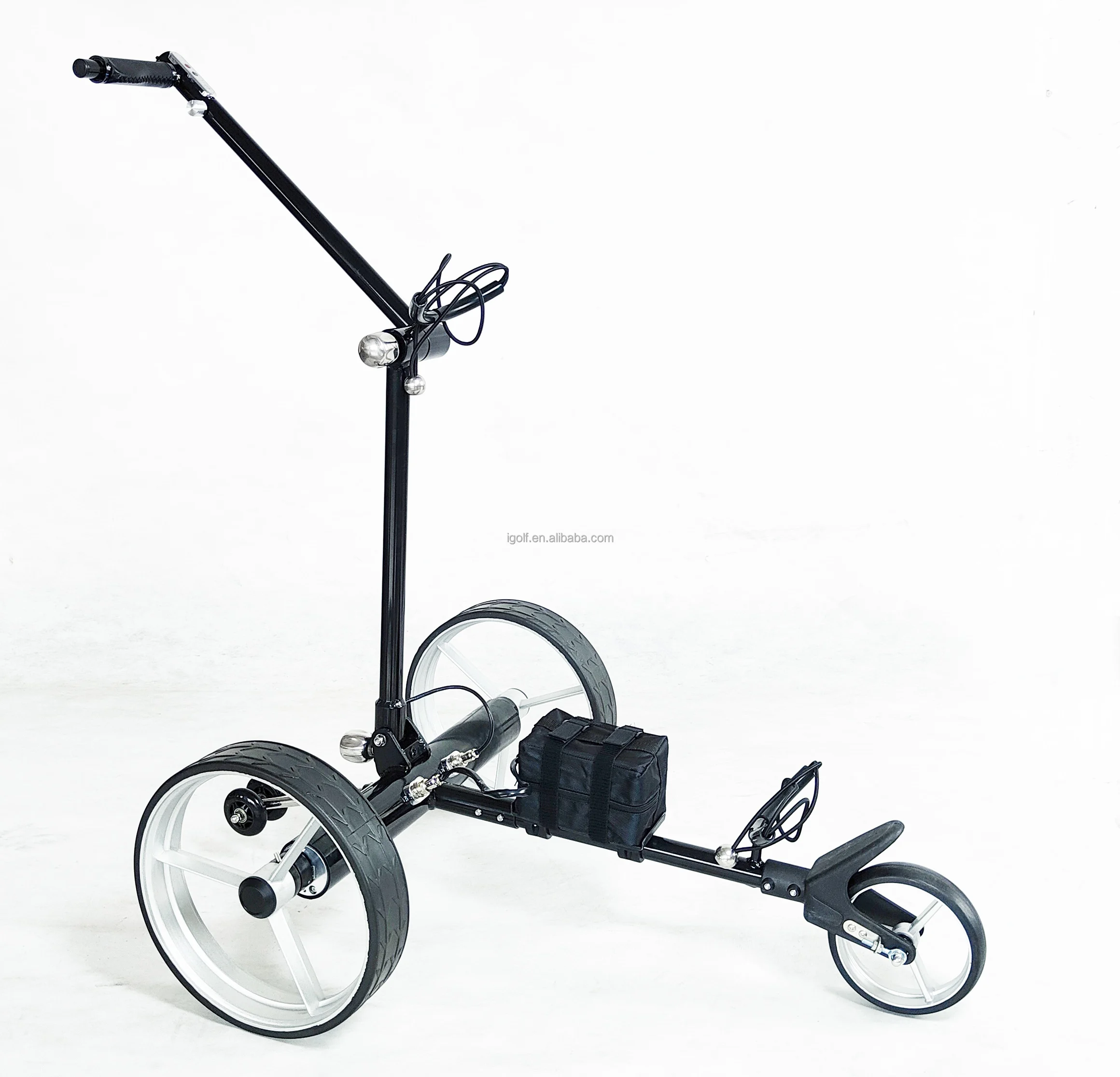 

Black Electric Golf Trolley and Electric Robot Lawn Mover