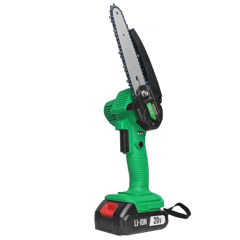 LIBITE CS-150 20V เลื่อยโซ่ไฟฟ้าเครื่องมือตัดไม้ 6in mini Cordless Chainsaw พร้อมแบตเตอรี่ 2 ก้อน