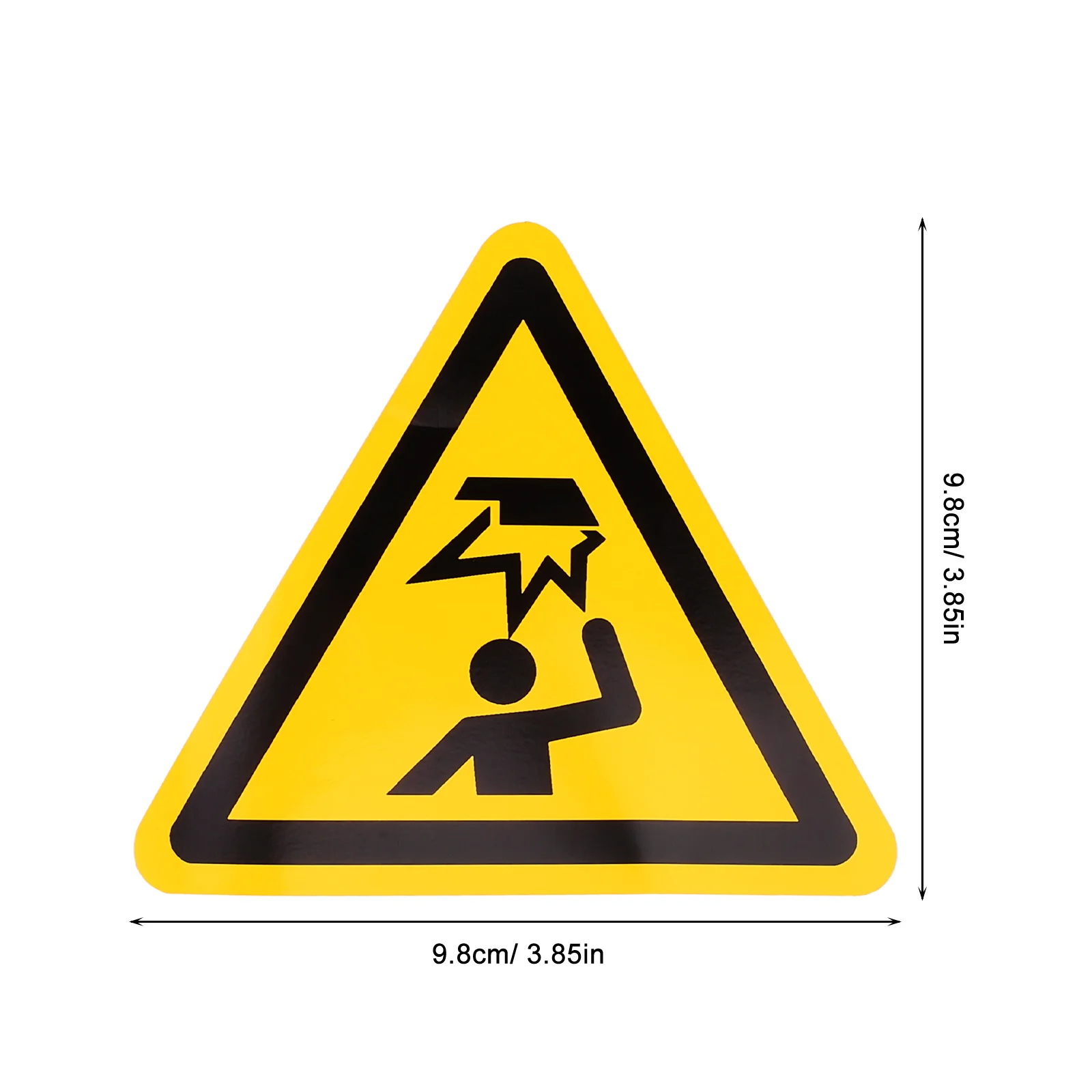 2Pcs Watch Your Head Warning Signs Adhesive PVC Safety Stickers for Machinery Factory Workshop Collision Caution Decals
