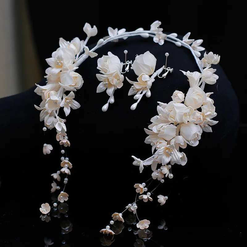 Korean-style bride flower tassel hair hoop garland beautiful exquisite versatile studio photo wedding accessories