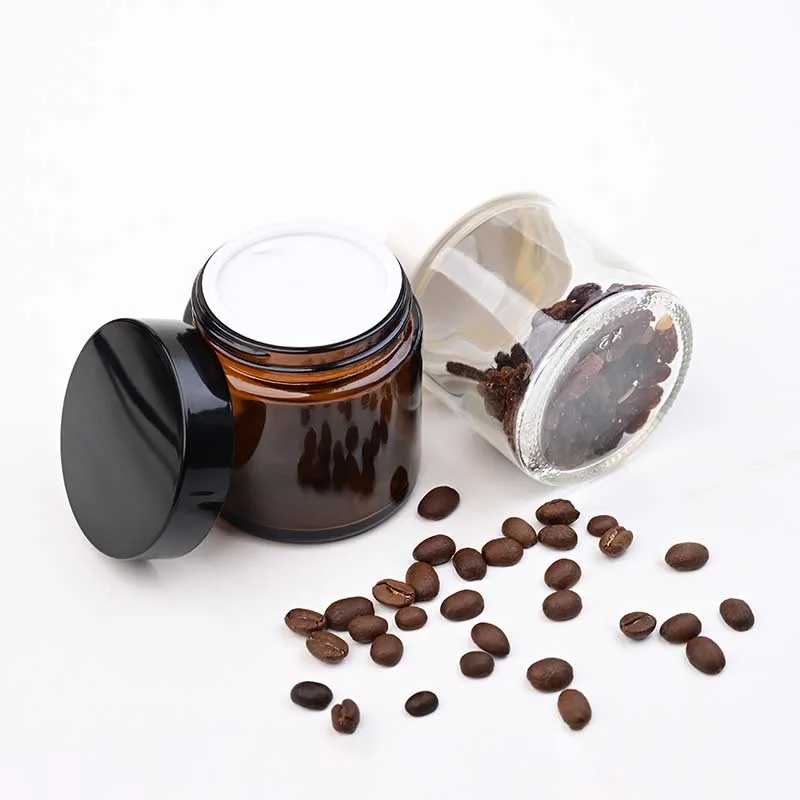 Frasco de vidro portátil para armazenamento de grãos de café, 130ml, à prova de poeira e umidade, para armazenar frutas secas, folhas de chá, pó de café