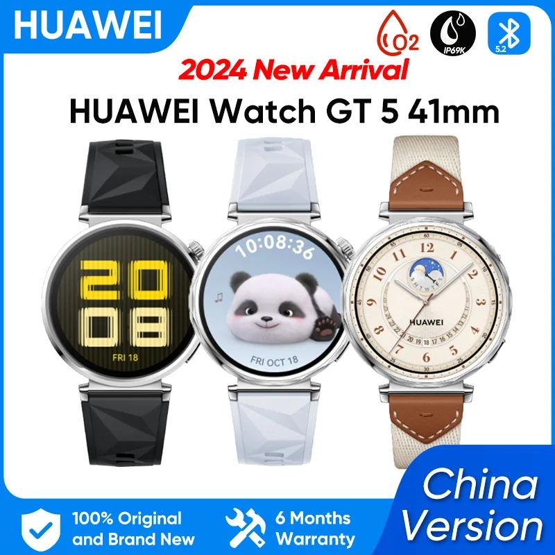 

HUAWEI Watch GT 5, умные часы 41 мм, встроенная карта, повторное сообщение, совместимое с iOS и Android, срок службы батареи 14 дней