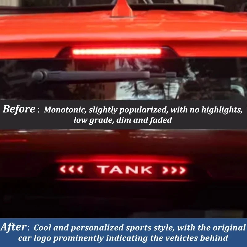 Fit For Great Wall WEY GWM TANK 300 Car Sticker Of High Mounted Stop Lamp High Brake Lights Auto Stickers Accessories