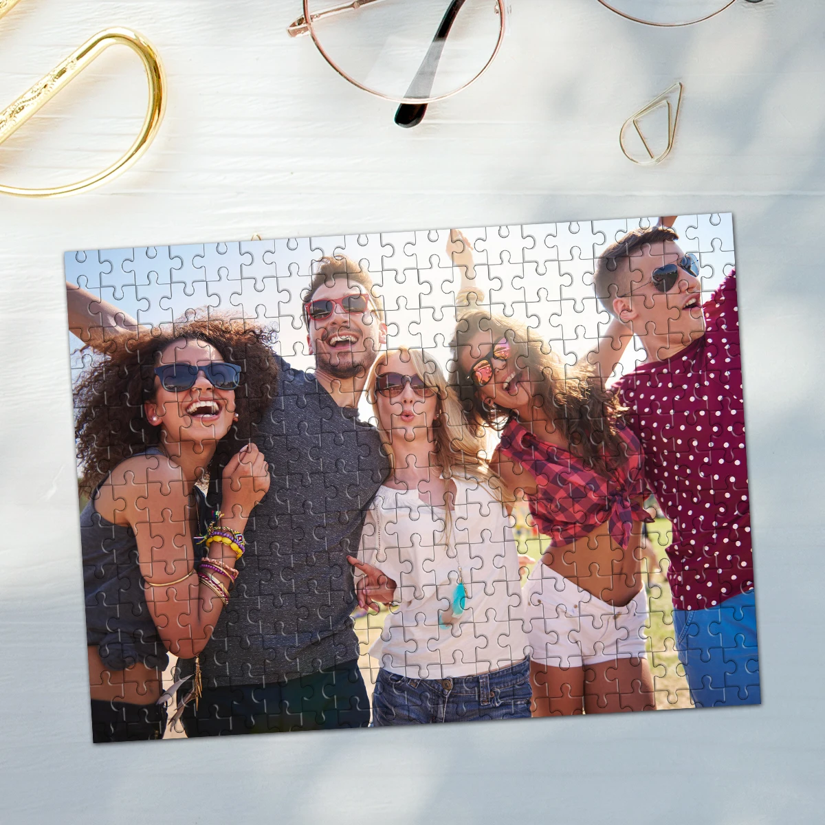 35/300/500/1000pcs Personalized Custom Photo Puzzle family photo Father's Day Back To School Halloween Christmas New Year