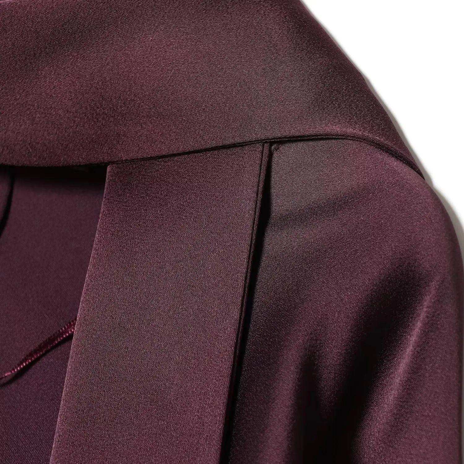 Ele Silk Satin Feel Schal Dr Design Herbst New Sle Damen Faion Pure Color Straight Tube Long Sve Slim Fit Casual