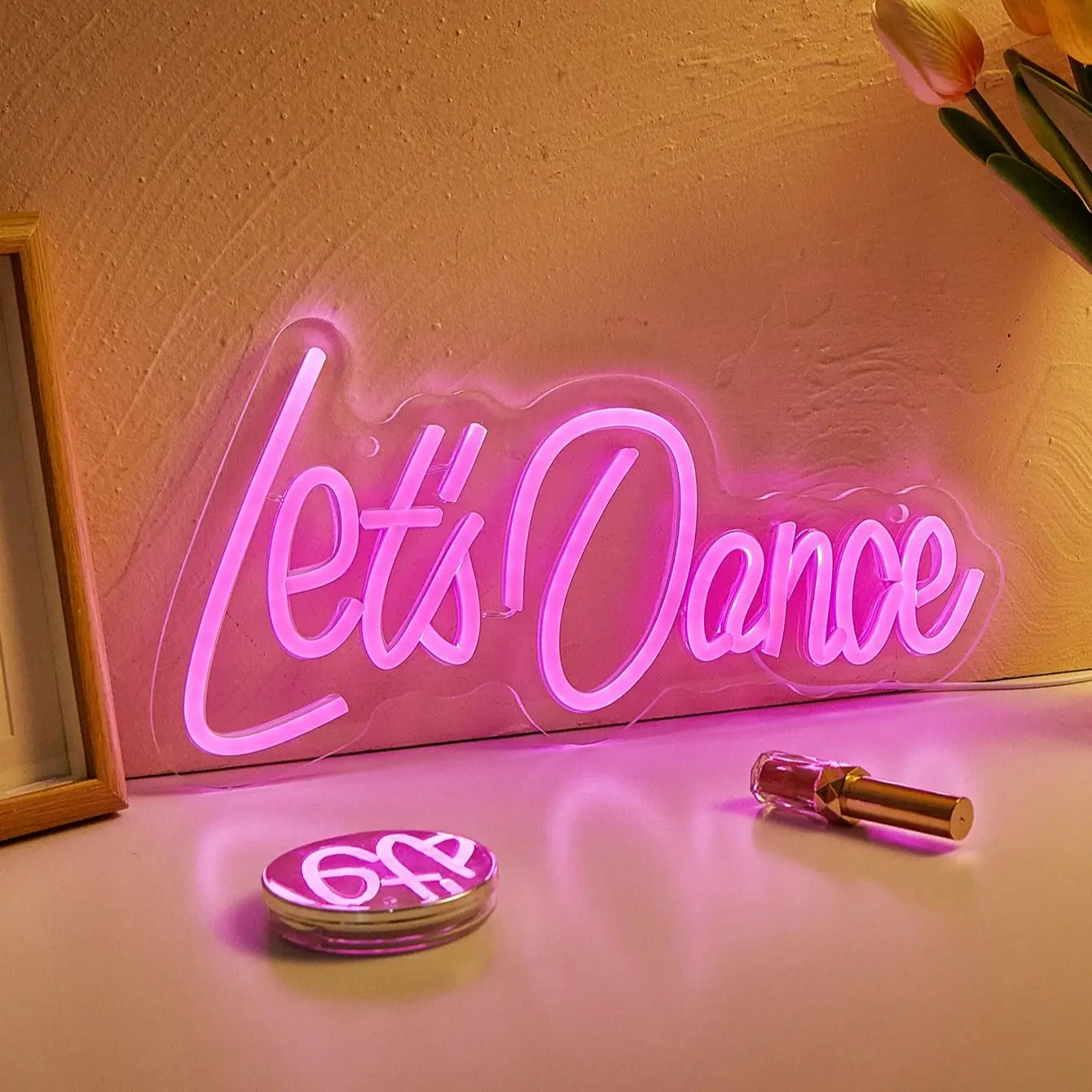 Chi-buy LED Neon Let's dance USB Powered Neon Signs Night Light 3D Wall Art Bedroom Living Room Decor Lamp Signs