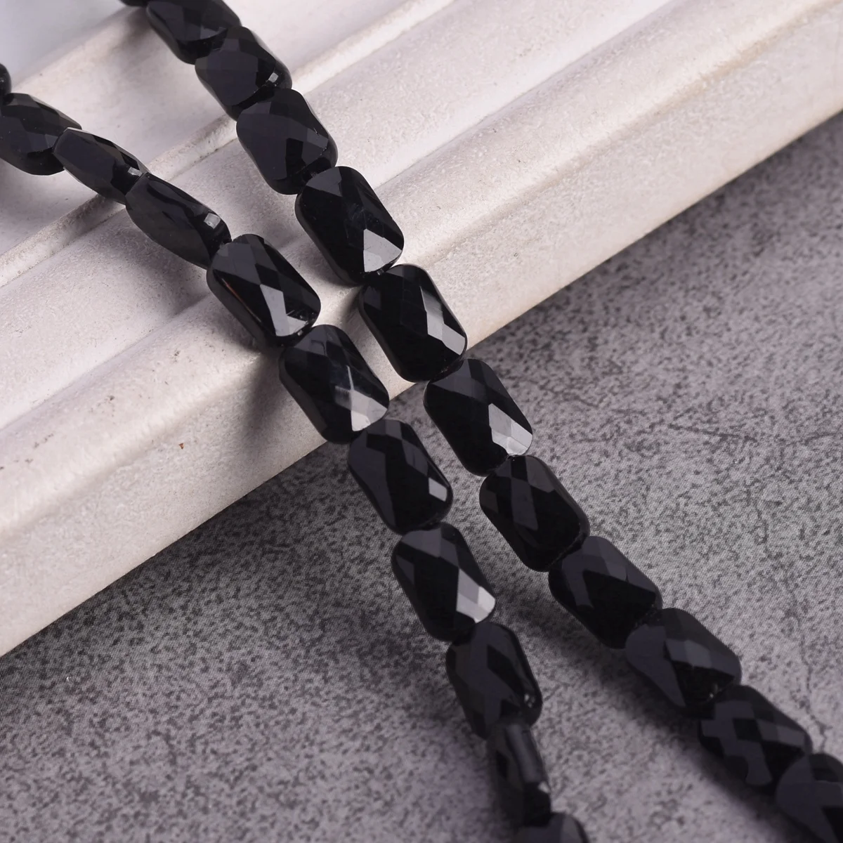20pcs Small Shiny Opaque Rectangle Shape 6x9mm Faceted Crystal Glass Loose Beads For Jewelry Making DIY Findings