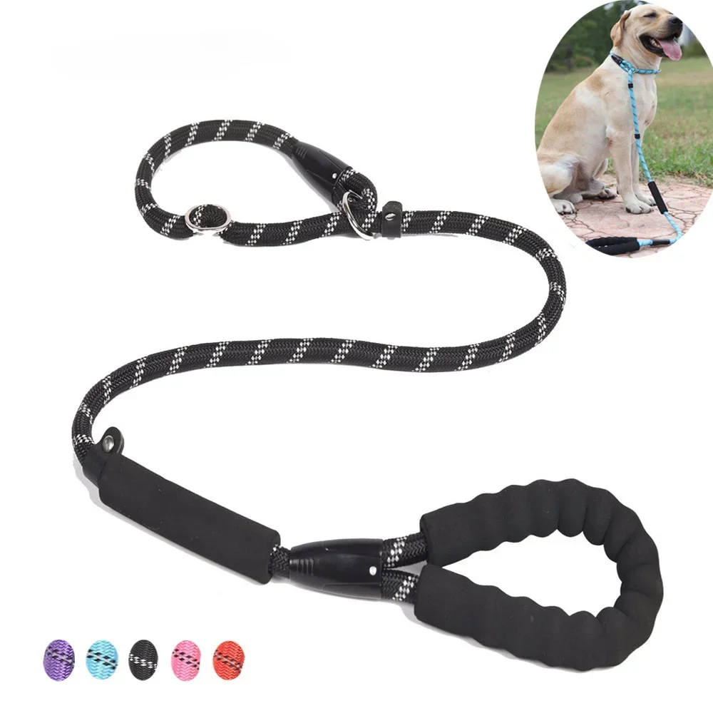 

1.6M Reflective Rope Dog Lead Leash for Small Large Dogs Nylon Basic Leashes Dog Walking Big Dog Collar