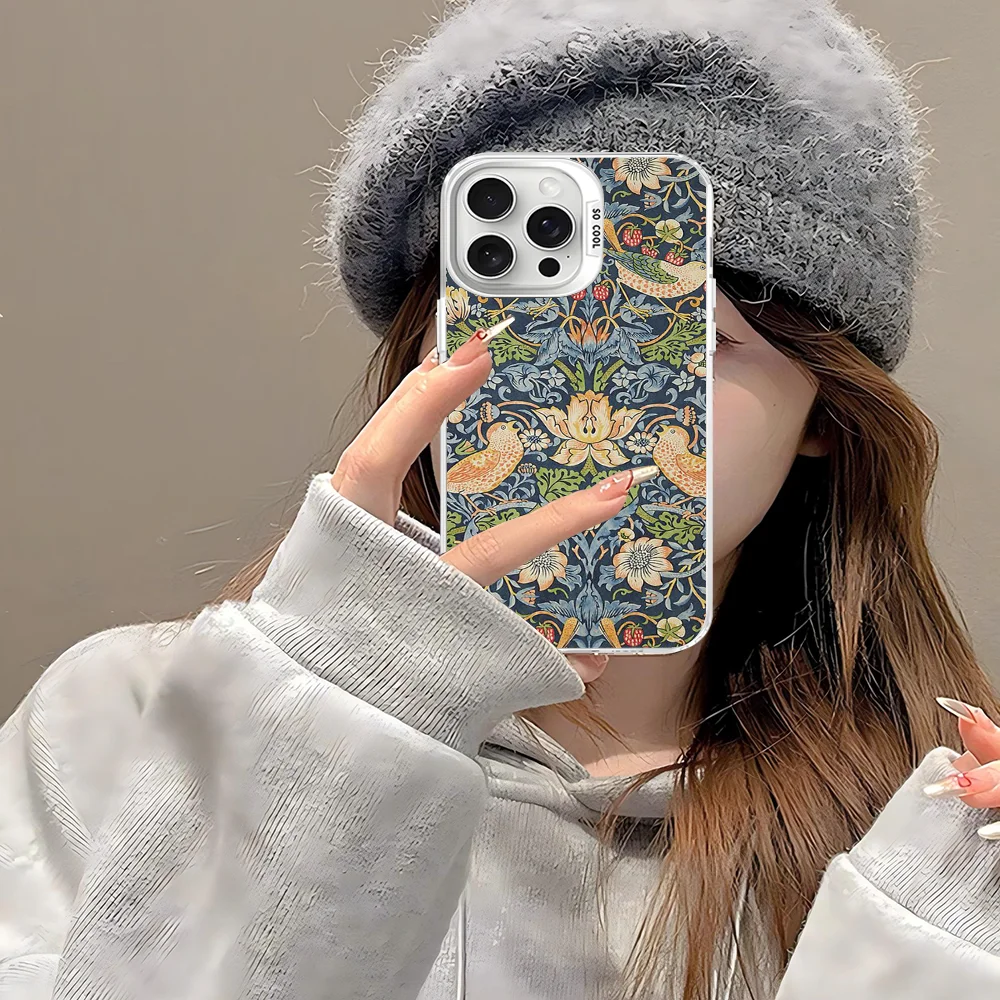 William Morris Thief Design Phone Case For IPhone 16 15 14 13 12 11 Pro Max X XR XSMAX 8 7 Plus Matte Shockproof Back Cover