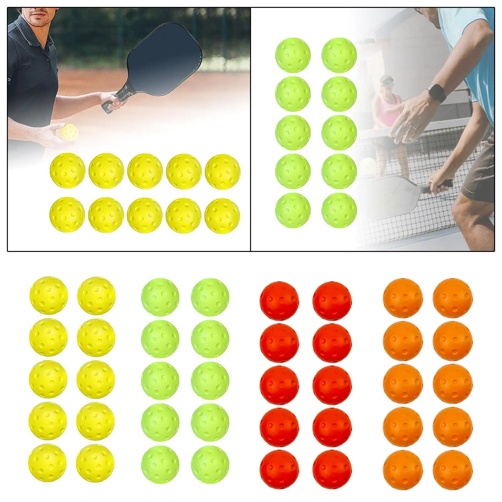 

10 Pieces Silent Pickleball Foam Ball PU Foam Soft 74mm Indoor Practice Ball for Adults Kids Girls Boys Game Outdoor Training