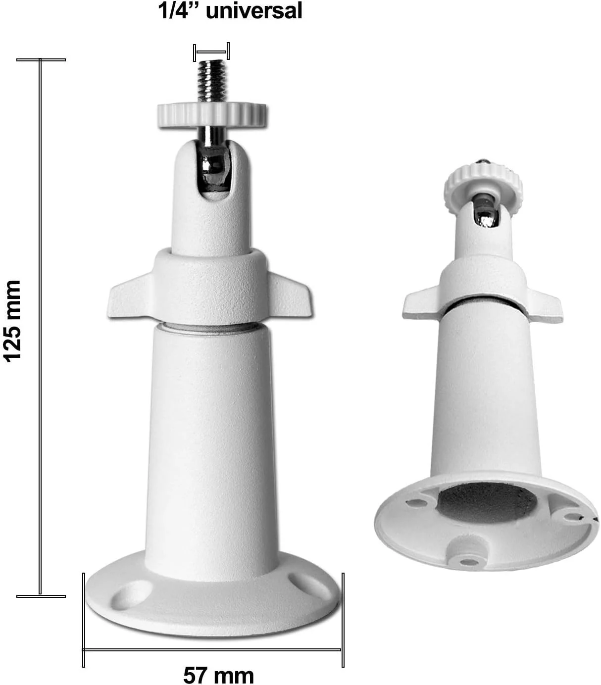 Security Camera Metal Wall/Ceiling Mount, Indoor/Outdoor Mount Compatible with Arlo CCTV Compatible Camera with 1/4 Screw Head