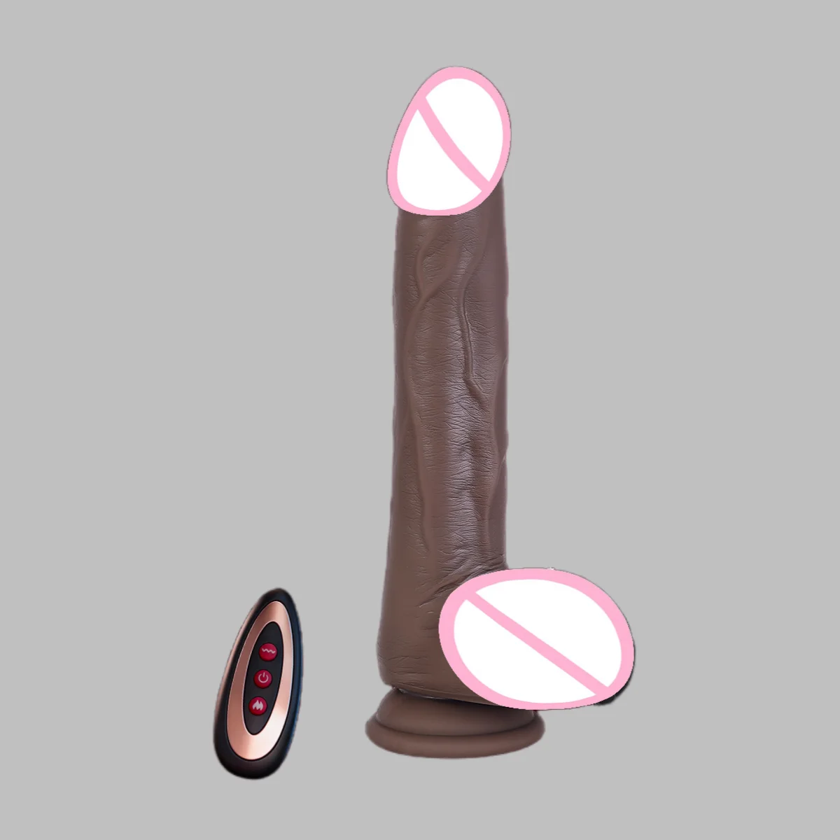 22cm Realistic Silicone Dildo Liquid Silicone Powerful Suction Cup USB Charging G-spot Stimulation Thrusting Toy Remote Control