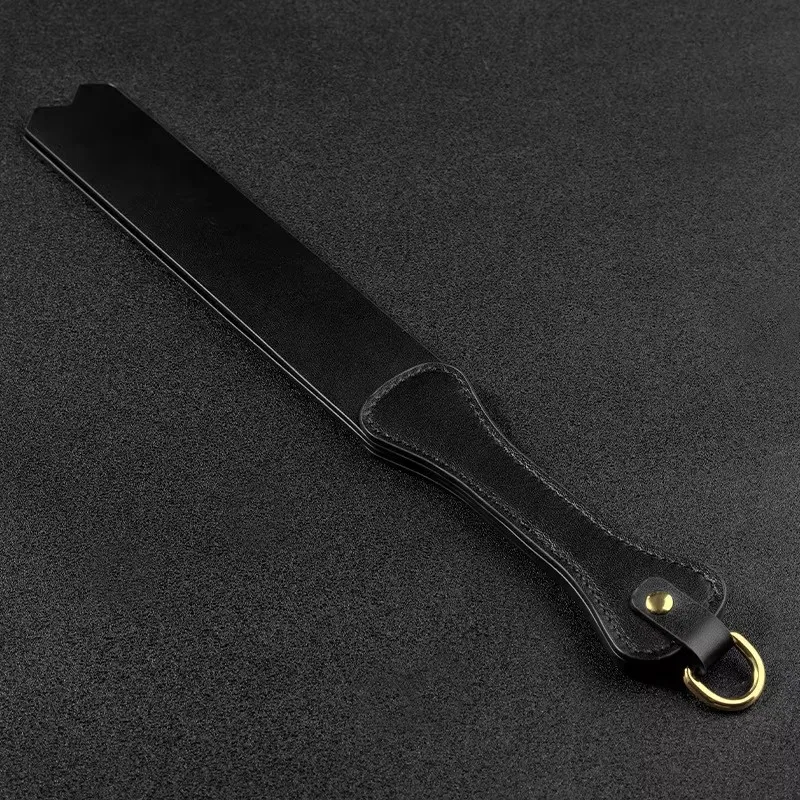 

35CM Two layers PU Leather Horse Whip,Rivet Reinforcement Handle Riding Crop Party Flogger Whips