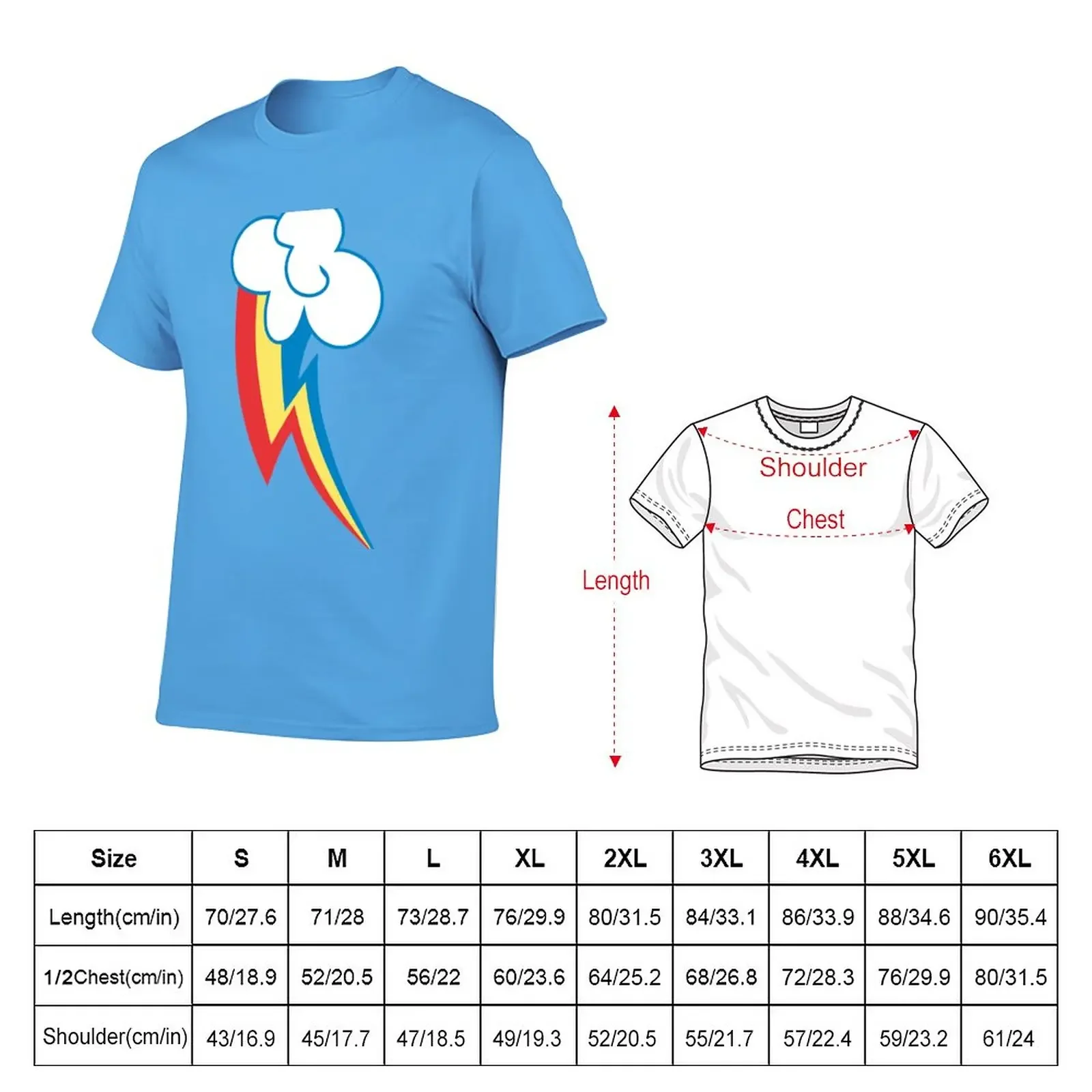 New Rainbow Dash T-Shirt summer tops oversized t shirt T-shirts for men cotton