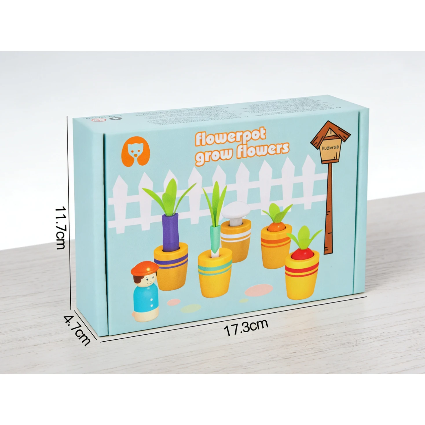 Houten Planten Matching Game Peuters Groentepot Kleur Koppelen Speelgoed Enlighten Cognitie Hand-Oog Coördinatie Tuinman Rol
