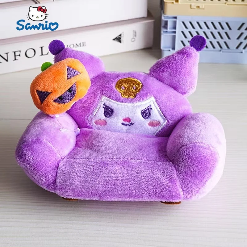 Sanrio Cinnamoroll Melody Kuromi Cute Mini Sofa per bambola di cotone piccolo divano Cartoon Doll decorazione divano giocattolo regalo di compleanno per bambini