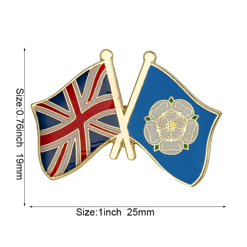 United Kingdom Yorkshire Friendship Flag Metal Lapel Pin Flag Pin Badge
