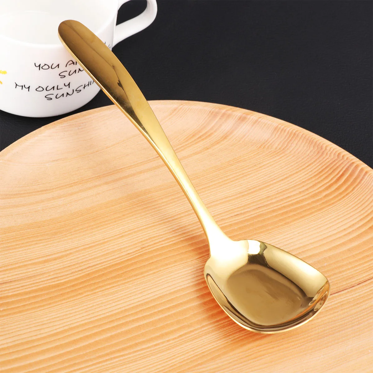 

Desert Stainless Steel Dessert Spoon Travel Tableware Utensil Long Handle Spoons Cutlery