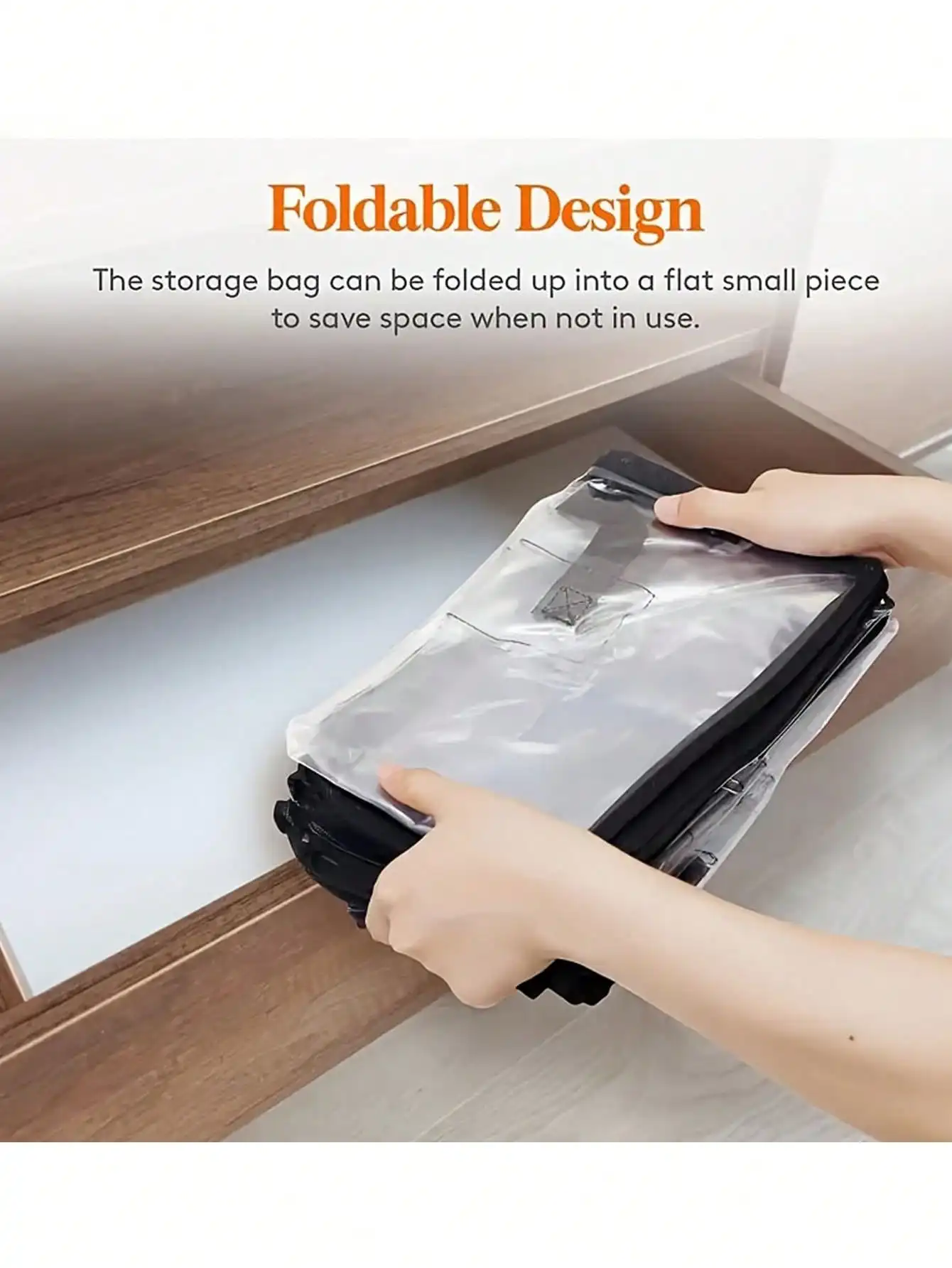 Clear Blanket Storage Bags with Zipper, Plastic Storage Bags for Closet Clothes Comforter Toys Sweaters Bedding, Bed Organizers view 6