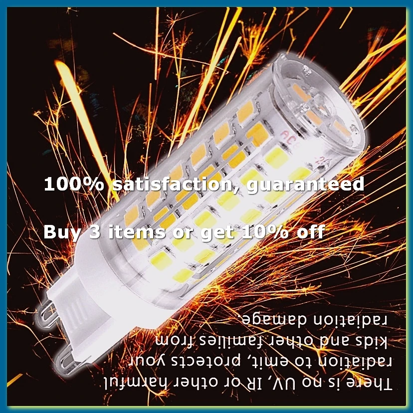 ●10W G9 100 LED Light Bulbs LED Corn Light Bulbs Ceramic, No Flicker, Wide Beam Angle, 2PCS Natural White-A57M