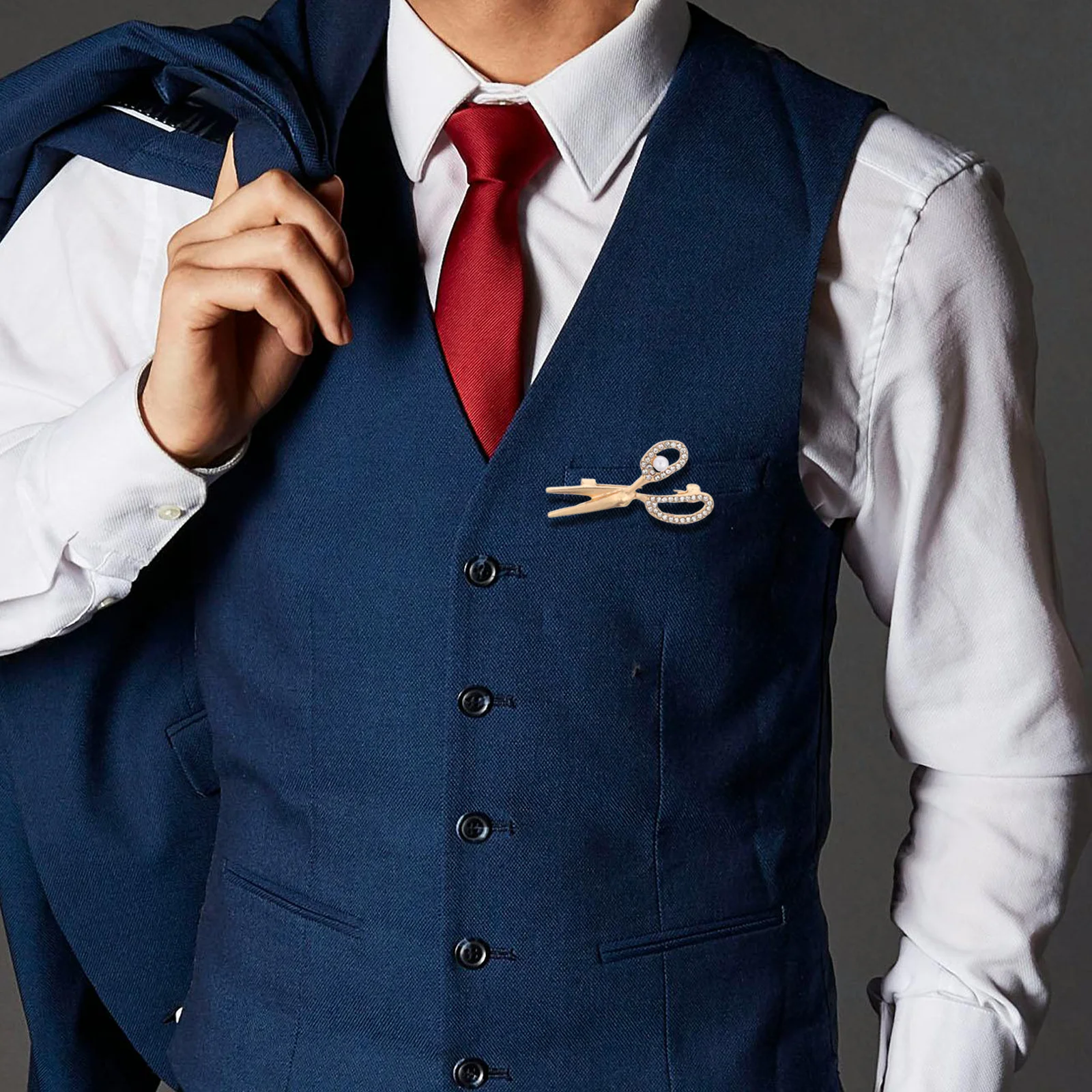 دعوى حجر الراين بروش الجدة مقص شكل دبوس الملابس وشاح قبعة الديكور موضة بروش دبوس للنساء دبابيس للنساء