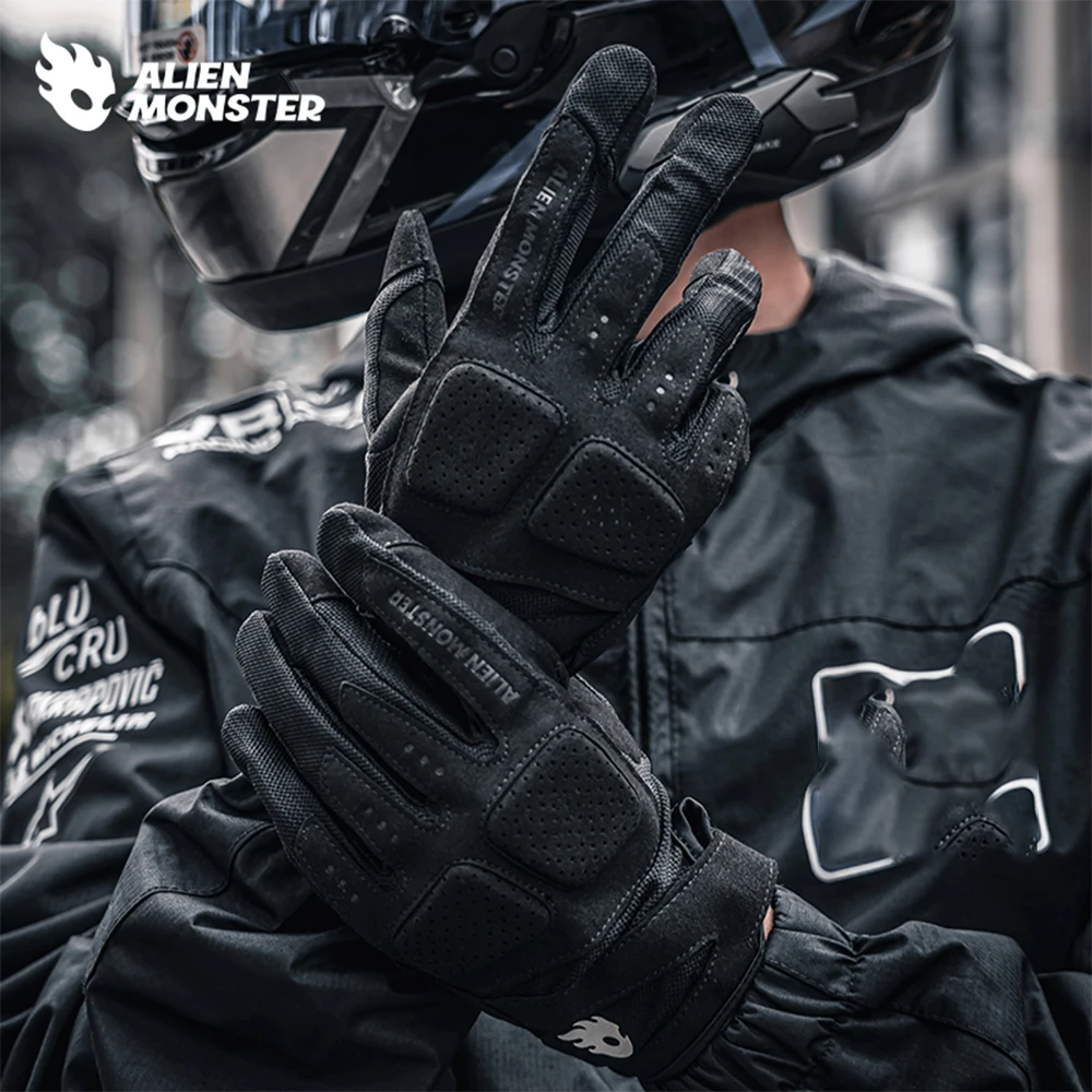 

Summer Motorcycle Gloves Breathable Anti Fall Measures Locomotives Touch Screen Four Seasons for Man and Woman Gloves