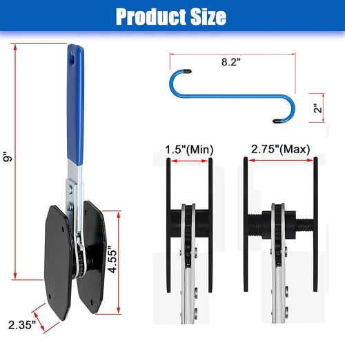 Imagen 2 del producto Prensa de pinza de freno de coche, herramienta de instalación de pistones cuádruples individuales, llave de pistón de freno de trinquete, pinza, esparcidor de compresión