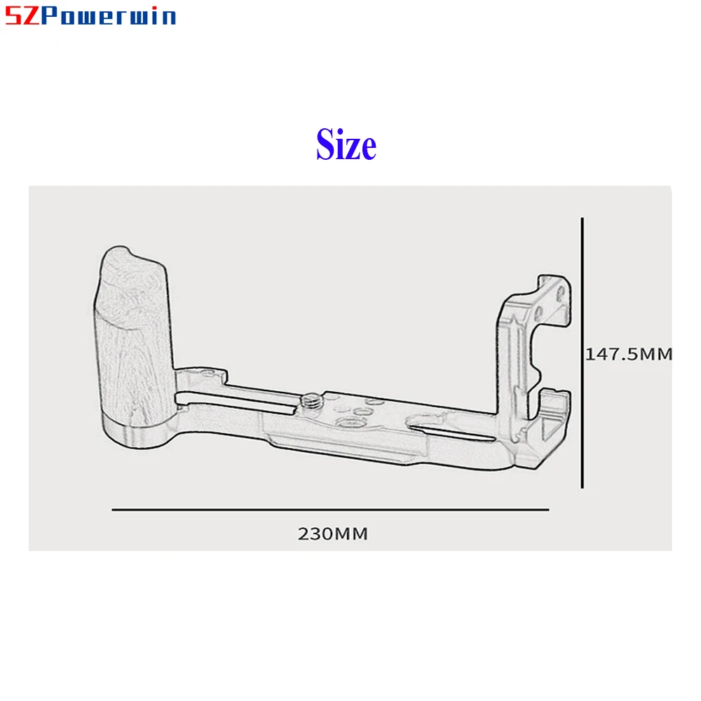 For Fujifilm X-A7 Quick Release L Plate XA7 Wooden Handgrid Bracket with Hotshoe Shoe Mount Aviation Aluminum Alloy