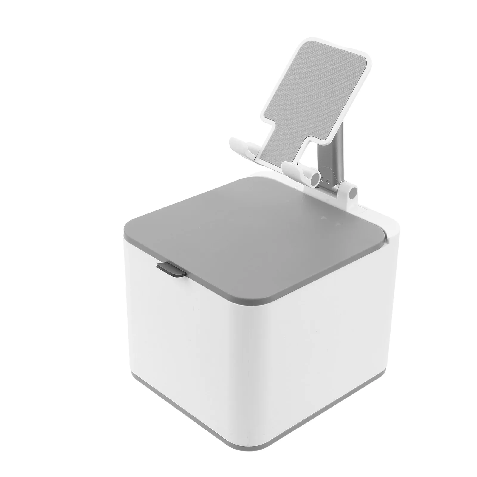 

Trash Can Mobile Phone Holder Bin Decorative Wastebaskets Mini Desk Green Office