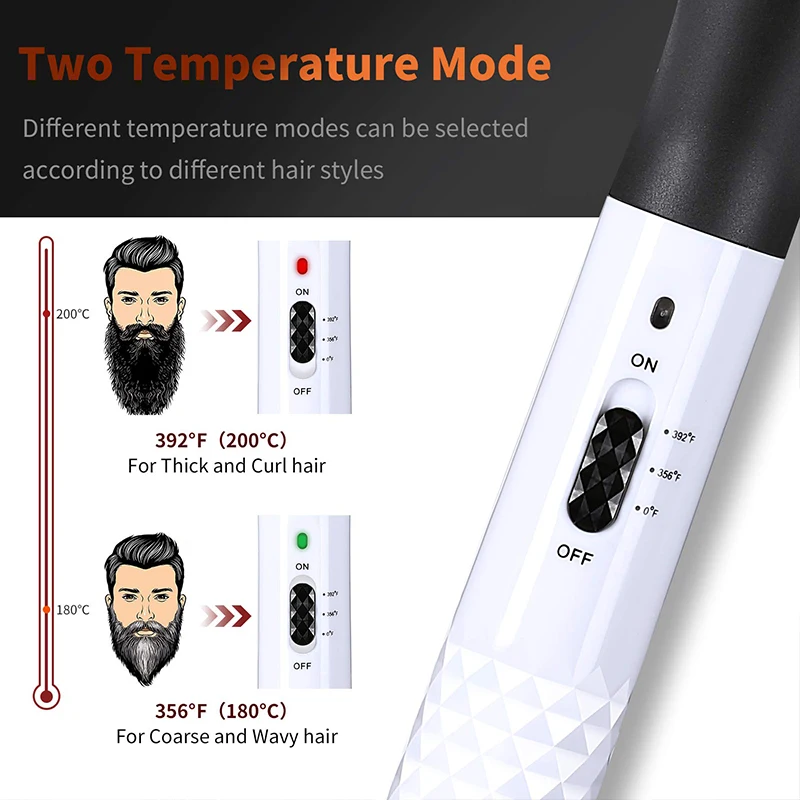 Professionelle Haar Kamm Pinsel Bart Haarglätter Multifunktionale Haar Glättung Kamm Haar Curler Schnelle Heizung Styling Werkzeuge – Detail 2