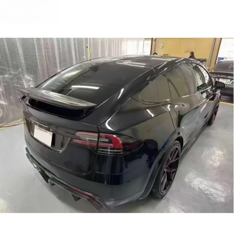 TESL CMST Model X Carbon Fiber Bodykit for 2023+ Front Lip Side Skirts Rear Lip Spoiler Upgrade Front Rear Bumper TT