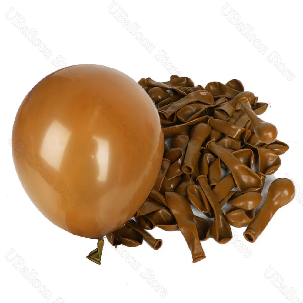 10/30/50 Stück Boho Braune Luftballons Weiße Sandhaut Nude Dark Coffee Brown Latexballons für neutrale Babyparty Geburtstagsdekoration