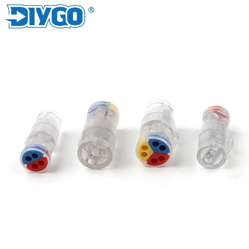 25/50/100PCS Universal Compact Splitte Cable Connector Two In Four Out Three In Six Out Terminal Block Led Light Connectors