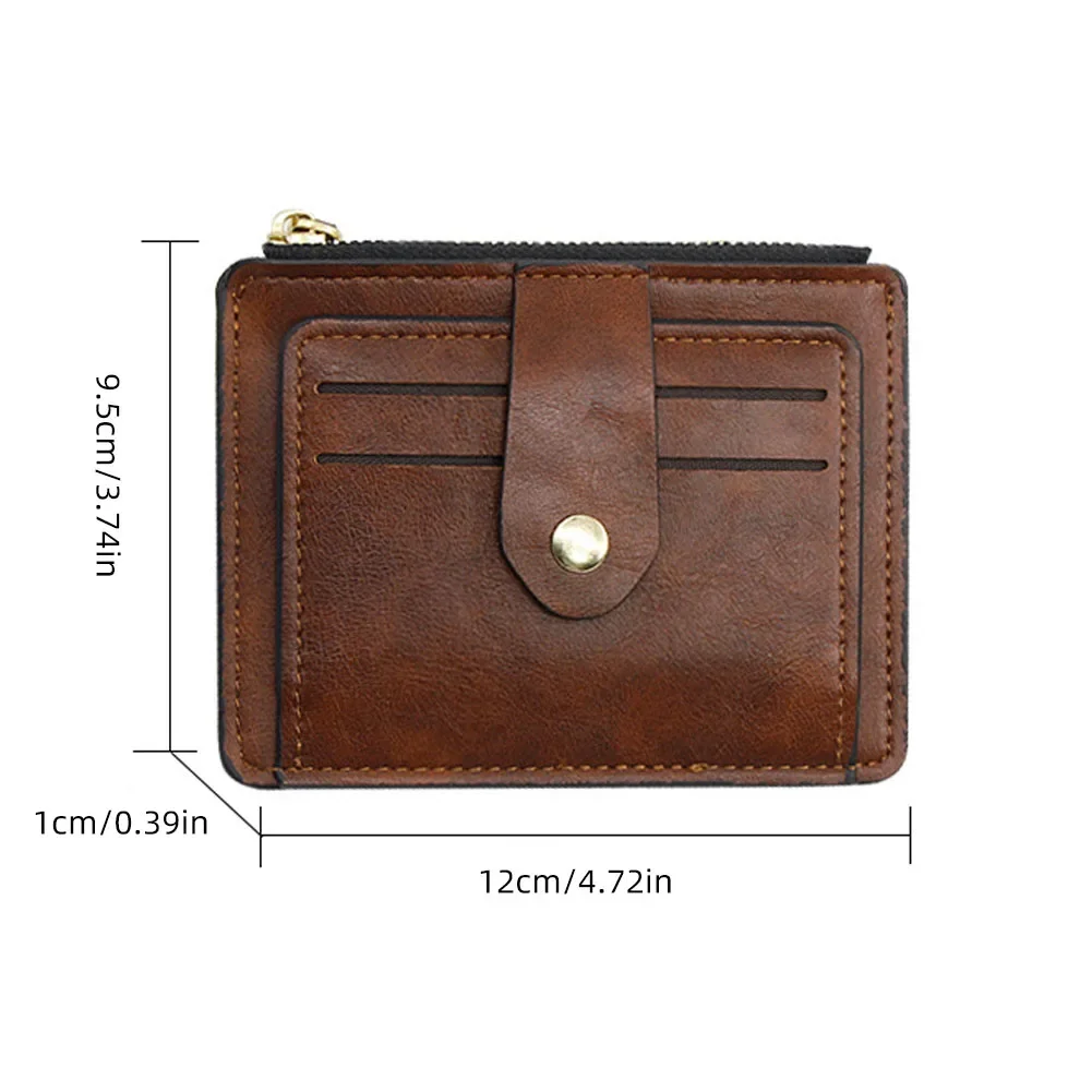 Luxury Small Men's Credit ID Card Holder Wallet Male Slim Leather Wallet with Coin Pocket Brand Designer Purse for Men Women