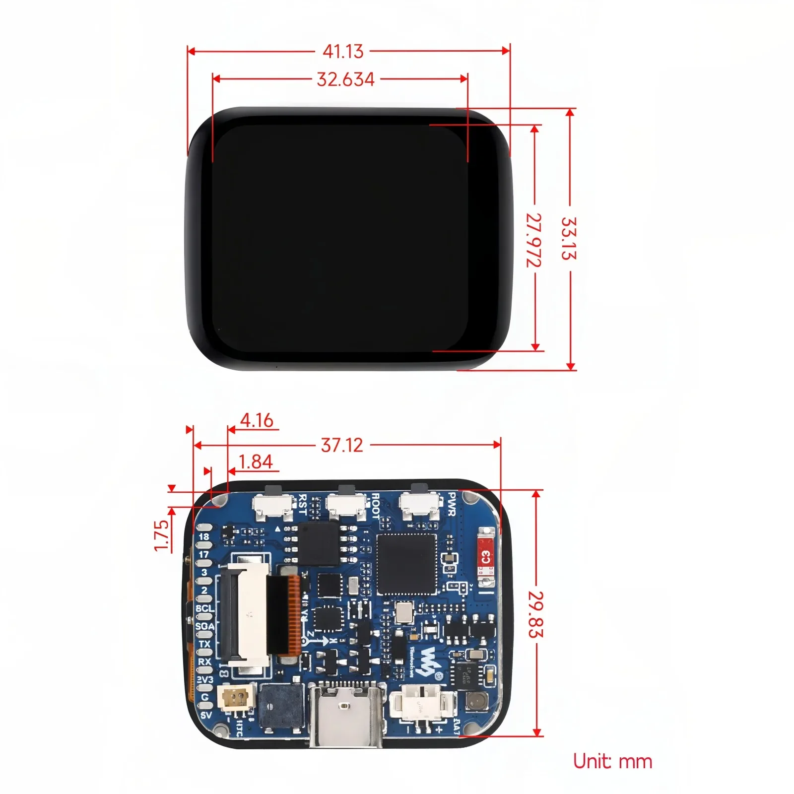 ESP32-S3 Touch Development Board 1.69
