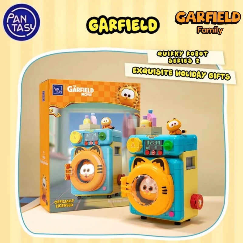 

Pantasy Building Blocks Garfield Quirky Robot Series Assembled Toys Desktop Decoration Building Blocks Festival Exquisite Gifts