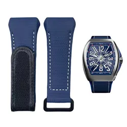 FOR FRANCK MULLER FLUORORUBBER WATCH STRAPS WITH VELCRO CLOSURE V32/41/45 MODELS