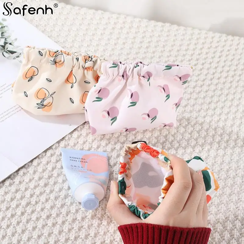 

1PCS Cosmetics Coin Wire Holder Pouch Bag Portable Earphone Cards Lipsticks Storage Bag Auto Close Organizer Travel Jewelry Bag