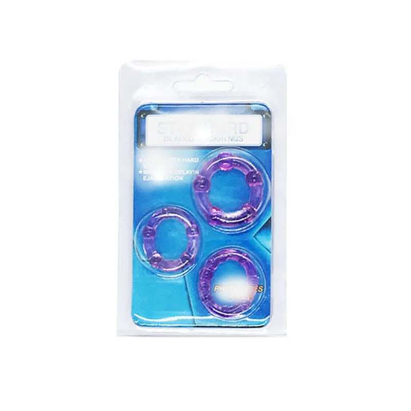 Anillos de silicona para pene de 3 piezas para hombres adultos, anillos de goma para retrasar la eyaculación, anillo de erección de silicona