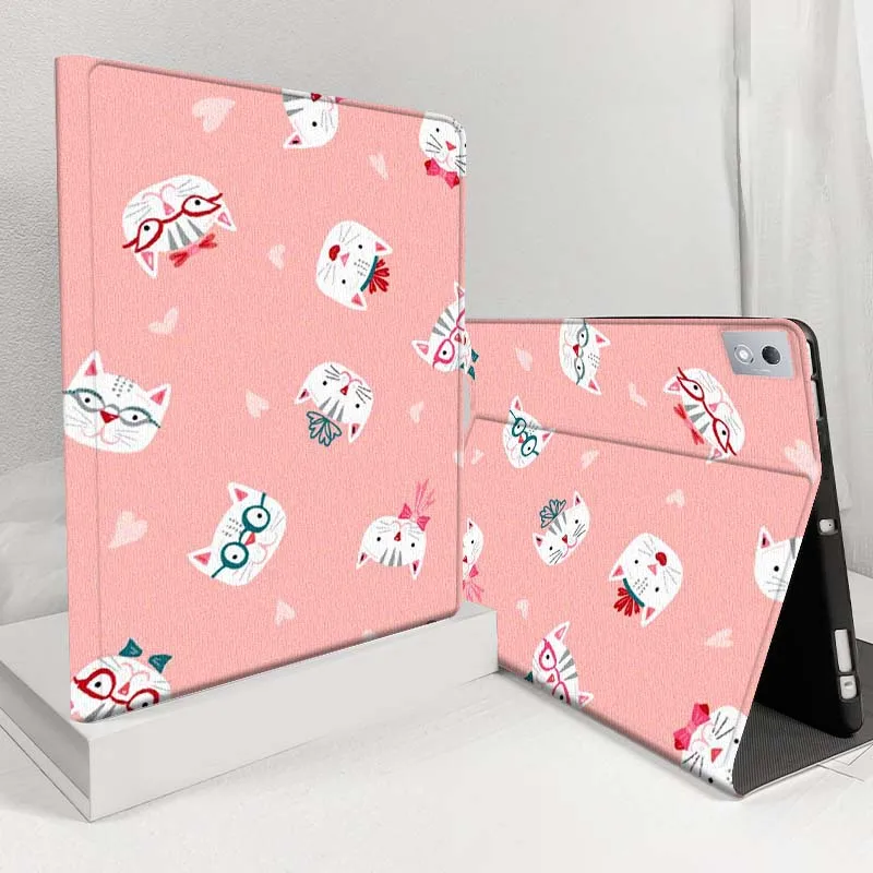 

Sweet Cartoon Cat Pattern For Lenovo Pad Legion Xiaoxin Tab Y700 K10 M10 P11 3rd Pro GT Plus Gen 5G Tablet Case