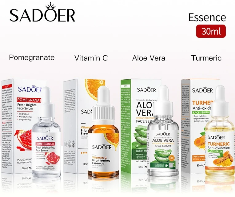 SADOER فيتامين C ونياسيناميد مصل 30 مل، تفتيح وترطيبها بحمض الهيالورونيك، علاج الوجه