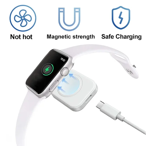 Mini Magnetic Wireless Charger Portable Type C Interface Charger For ios Android Smart Watches Magsafe Watch Devices Adapter