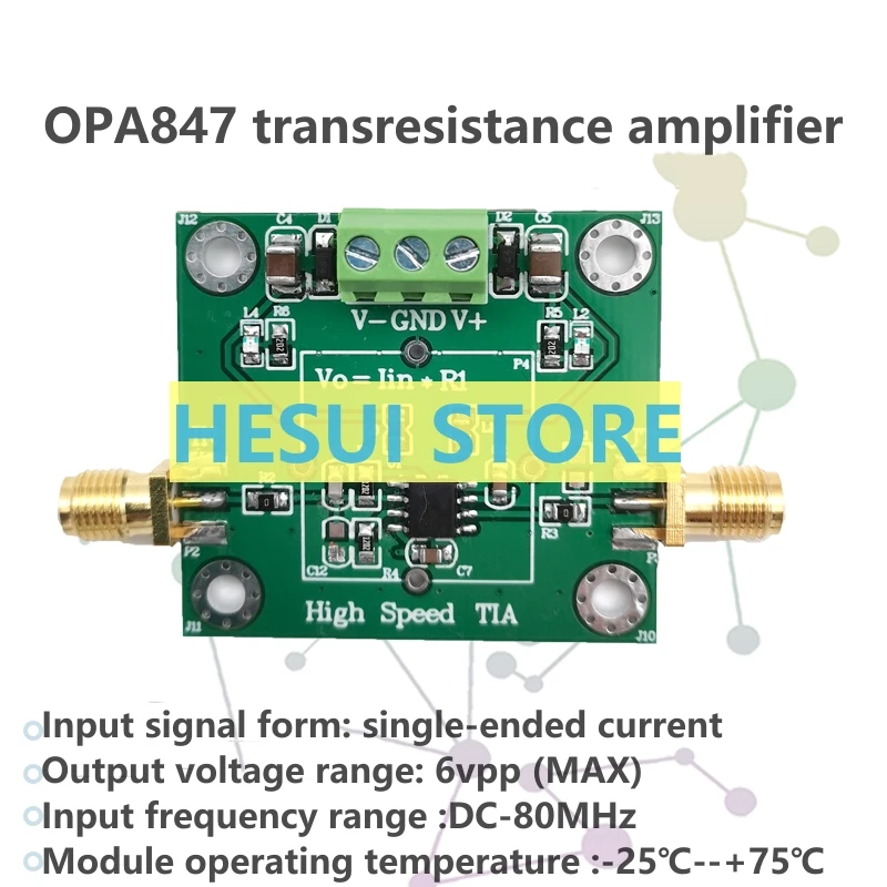 OPA847 Transresistance IV high speed/APD\PIN High speed photoelectric detection/TIA amplifier module IV conversion