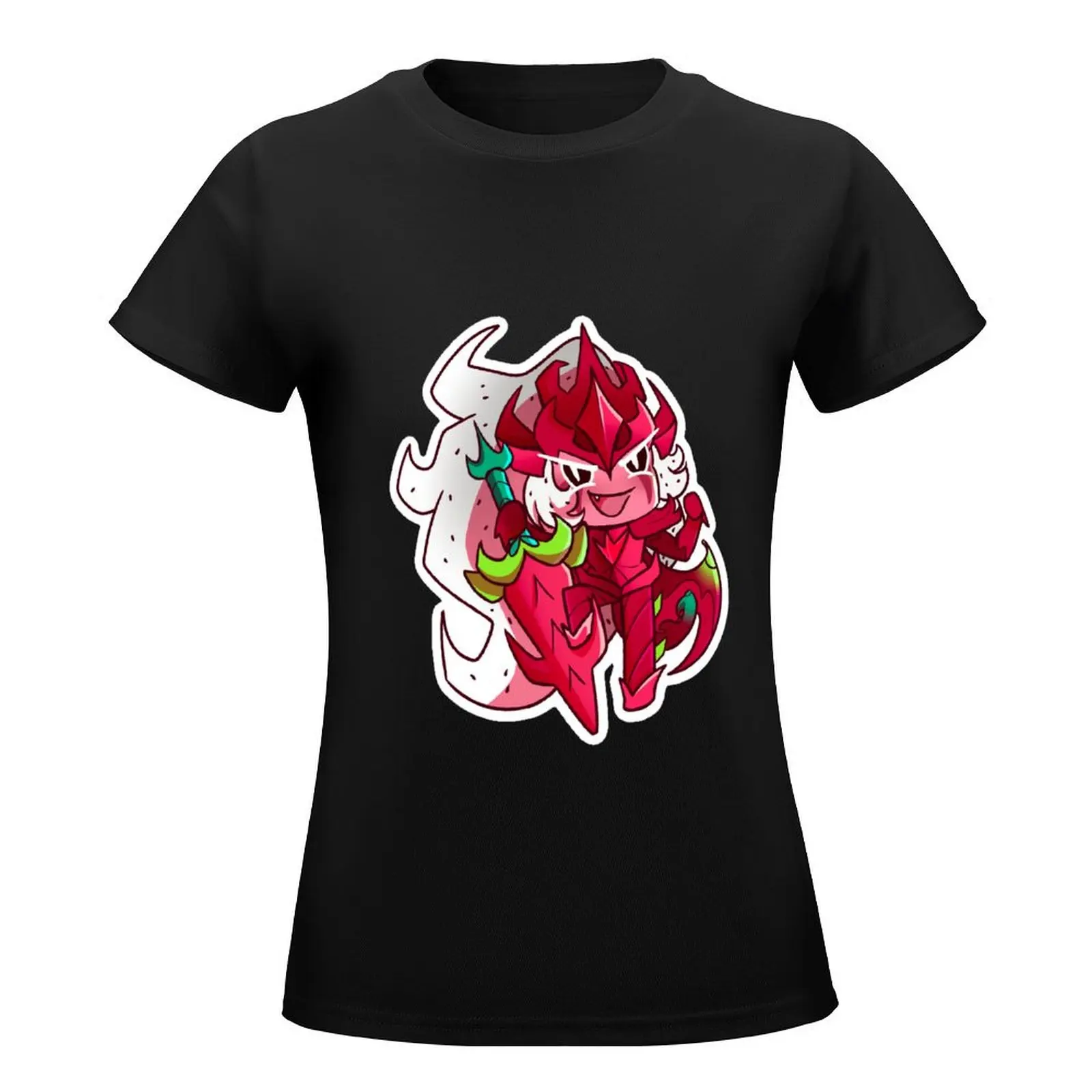 Camiseta feminina do biscoito do dragão Pitaya, roupa estética, roupa vintage do anime, tops