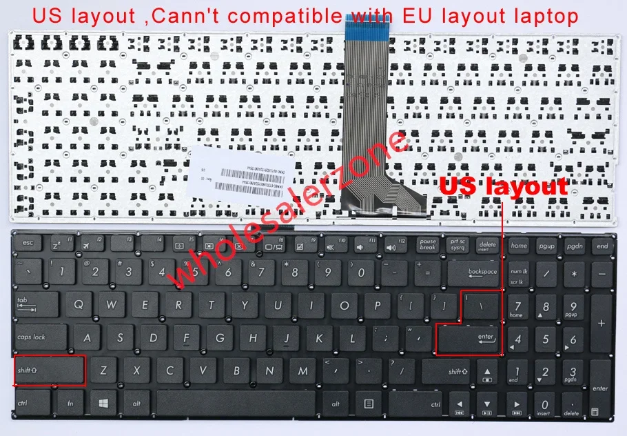 New US/UK Keyboard for ASUS X555 X555A X555L X555S A555 A555L A501U K501L K501LB K501LX K501U K501UB K501UQ series laptop