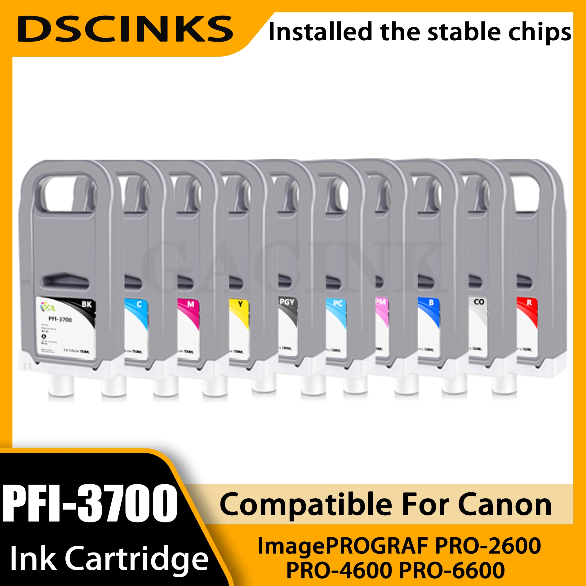 

700mL PFI-3700 Pigment Ink Cartridge For Canon 1700 Replacement For imagePROGRAF PRO-2600 PRO-4600 PRO-6600 PRO-4600S PRO-6600S
