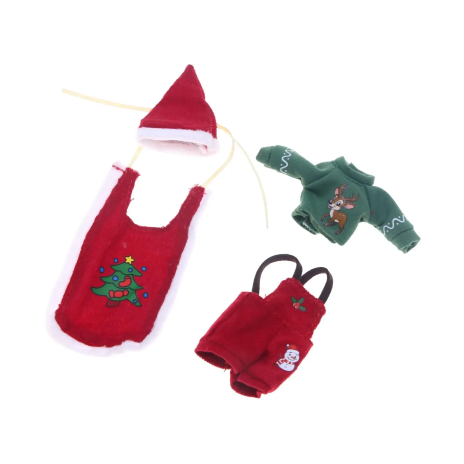 Poppenhuis Kerstpopkleding Schattig minipopkostuum voor BJD-pop