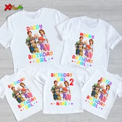 Birthday Girl Shirt for Family Matching Clothes Party Girls T Shirt Gift Custom Name Kids Clothing Outfit Children Clothes Daddy